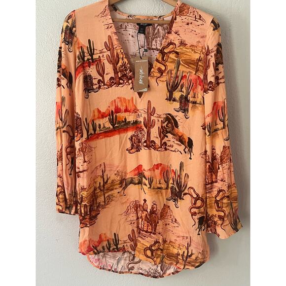 New with Tags NastyGal Rodeo Boho Festival Plunge Smock Mini Dress Size 0 - Picture 4 of 9